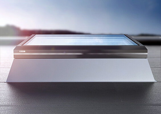 Okno do dachów płaskich z ramą aluminiową 0°