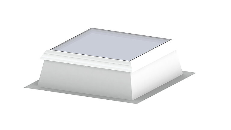 Okno do dachów płaskich z ramą z tworzywa sztucznego