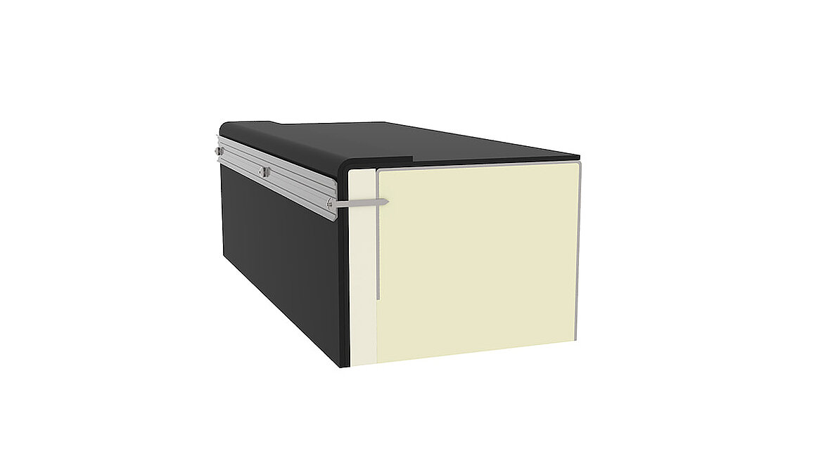 Montaż na podstawie z blachy stalowej Montaż świetlika modułowego na podstawie z blachy stalowej