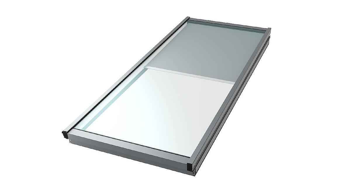 Świetlik modułowy LAMILUX Modular Glass Skylight MS78, wewnętrzna ochrona przeciwsłoneczna Świetlik modułowy LAMILUX Modular Glass Skylight MS78, wewnętrzna ochrona przeciwsłoneczna