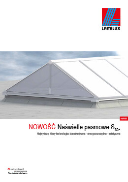 Naświetle pasmowe w formie dachu dwuspadowego